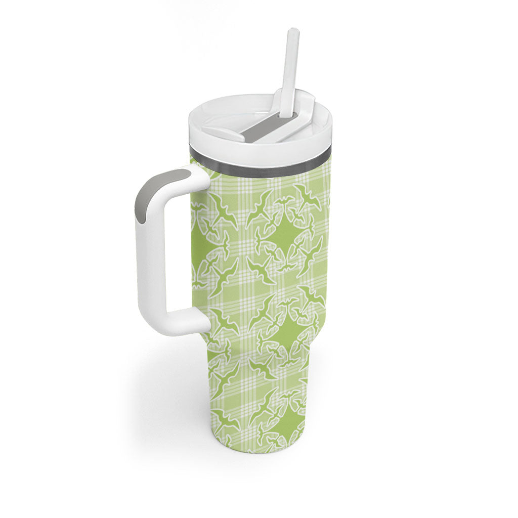 Omaomao Hawaii Iwa Bird Palaka Motifs Tumbler With Handle LT14 - Polynesian Pride