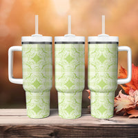 Omaomao Hawaii Iwa Bird Palaka Motifs Tumbler With Handle LT14 - Polynesian Pride