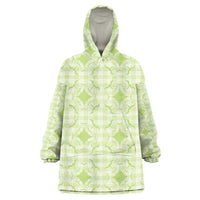 Omaomao Hawaii Iwa Bird Palaka Motifs Wearable Blanket Hoodie LT14 One Size Green - Polynesian Pride