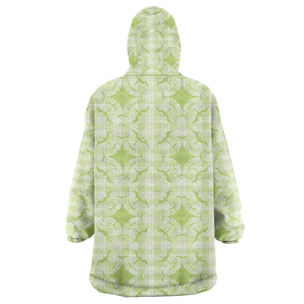 Omaomao Hawaii Iwa Bird Palaka Motifs Wearable Blanket Hoodie LT14 - Polynesian Pride