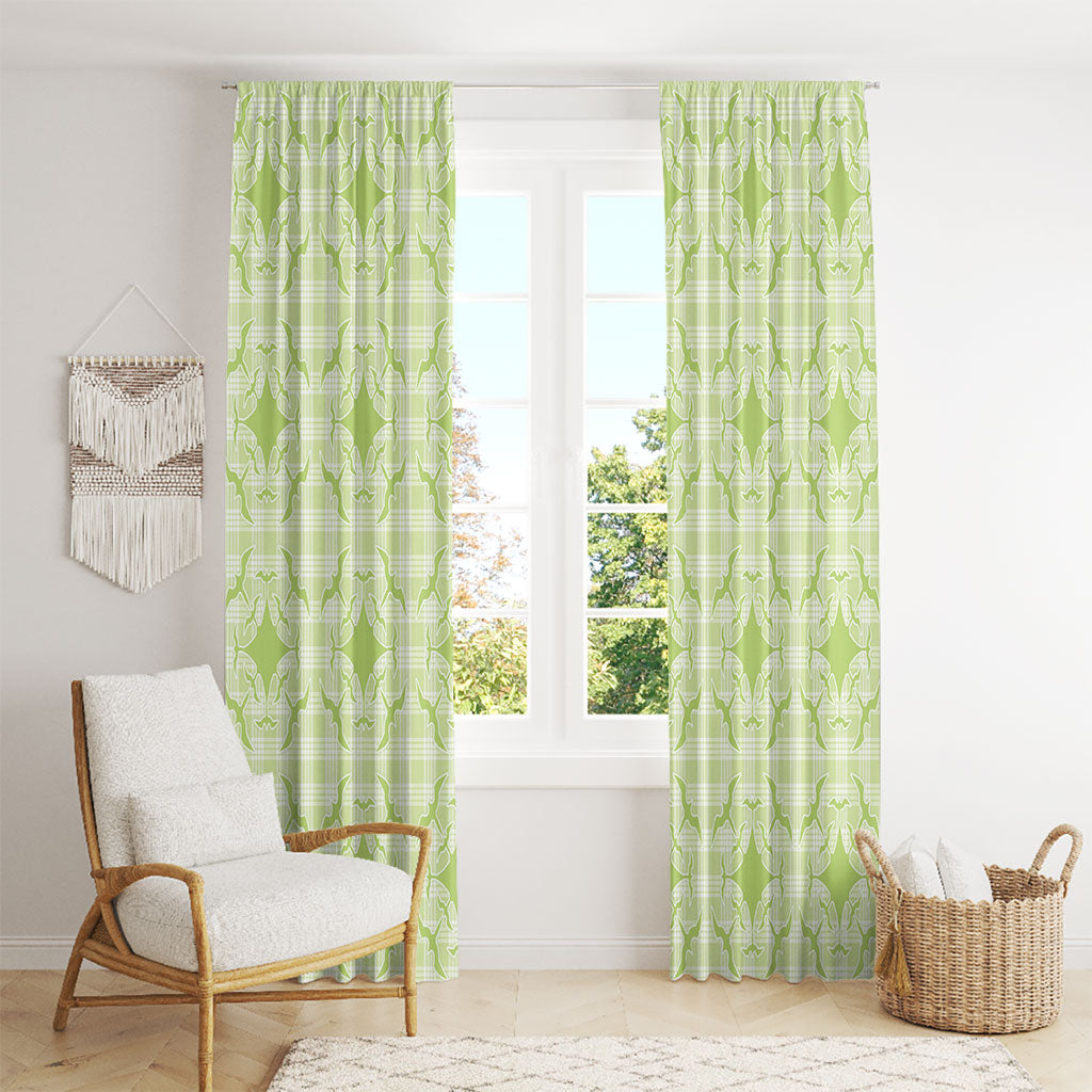 Omaomao Hawaii Iwa Bird Palaka Motifs Window Curtain LT14 - Polynesian Pride