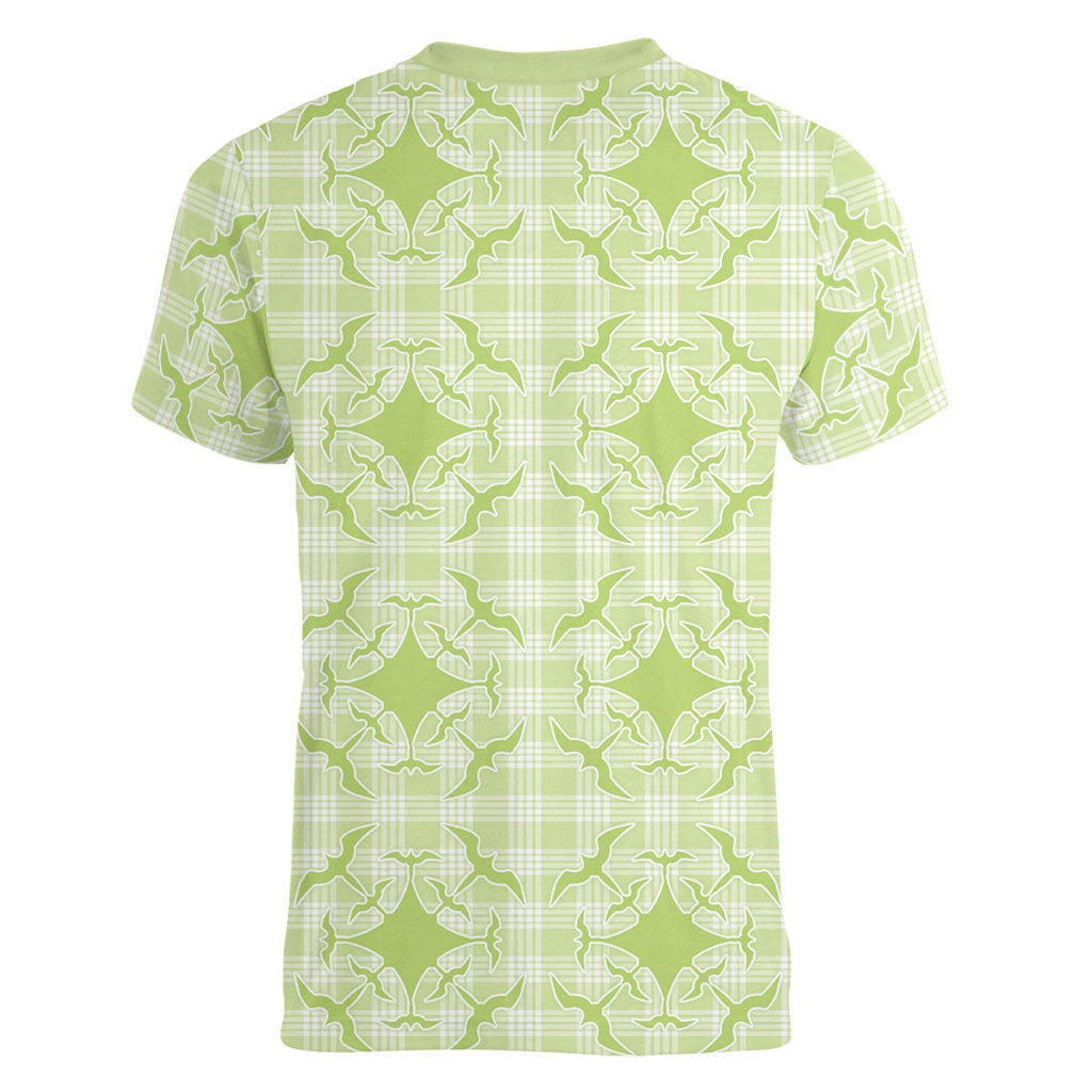 Omaomao Hawaii Iwa Bird Palaka Motifs Women V-Neck T-Shirt LT14 - Polynesian Pride