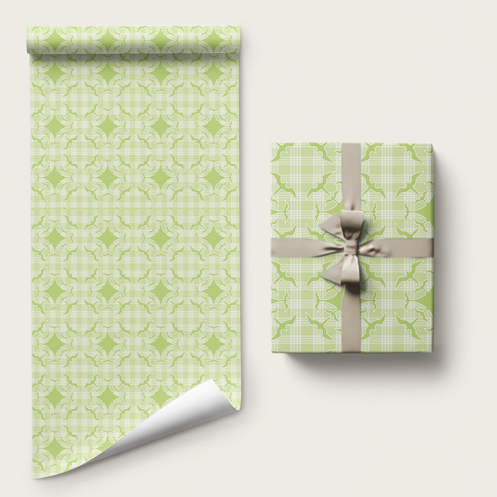 Omaomao Hawaii Iwa Bird Palaka Motifs Wrapping Paper