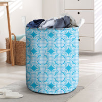 Polu Hawaii Iwa Bird Palaka Motifs Laundry Basket LT14 Blue - Polynesian Pride