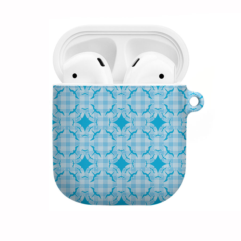 Polu Hawaii Iwa Bird Palaka Motifs AirPods Case LT14 Blue - Polynesian Pride