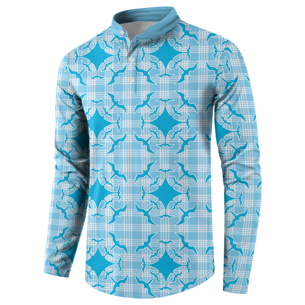 Polu Hawaii Iwa Bird Palaka Motifs Button Sweatshirt LT14 - Polynesian Pride