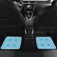 Polu Hawaii Iwa Bird Palaka Motifs Car Mats LT14 Set 2pcs - Back Blue - Polynesian Pride