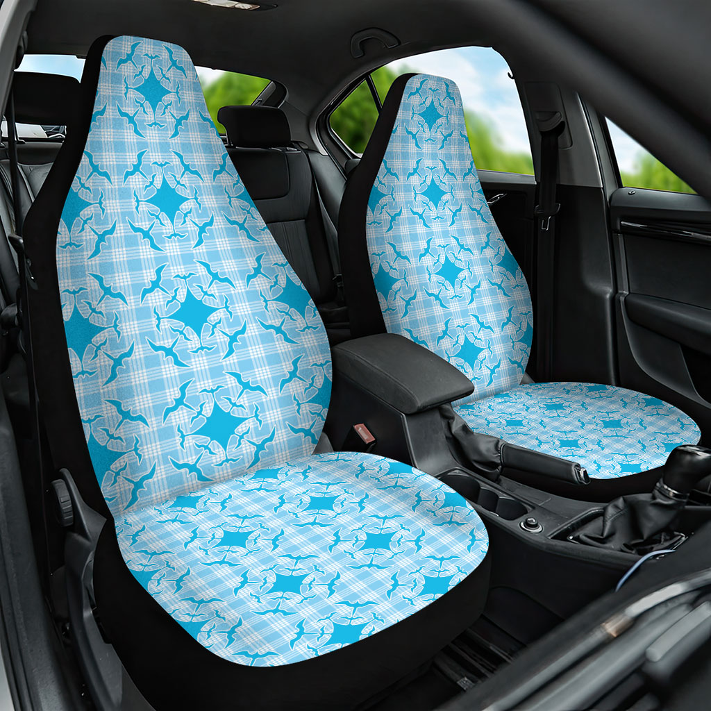Polu Hawaii Iwa Bird Palaka Motifs Car Seat Cover LT14 One Size Blue - Polynesian Pride