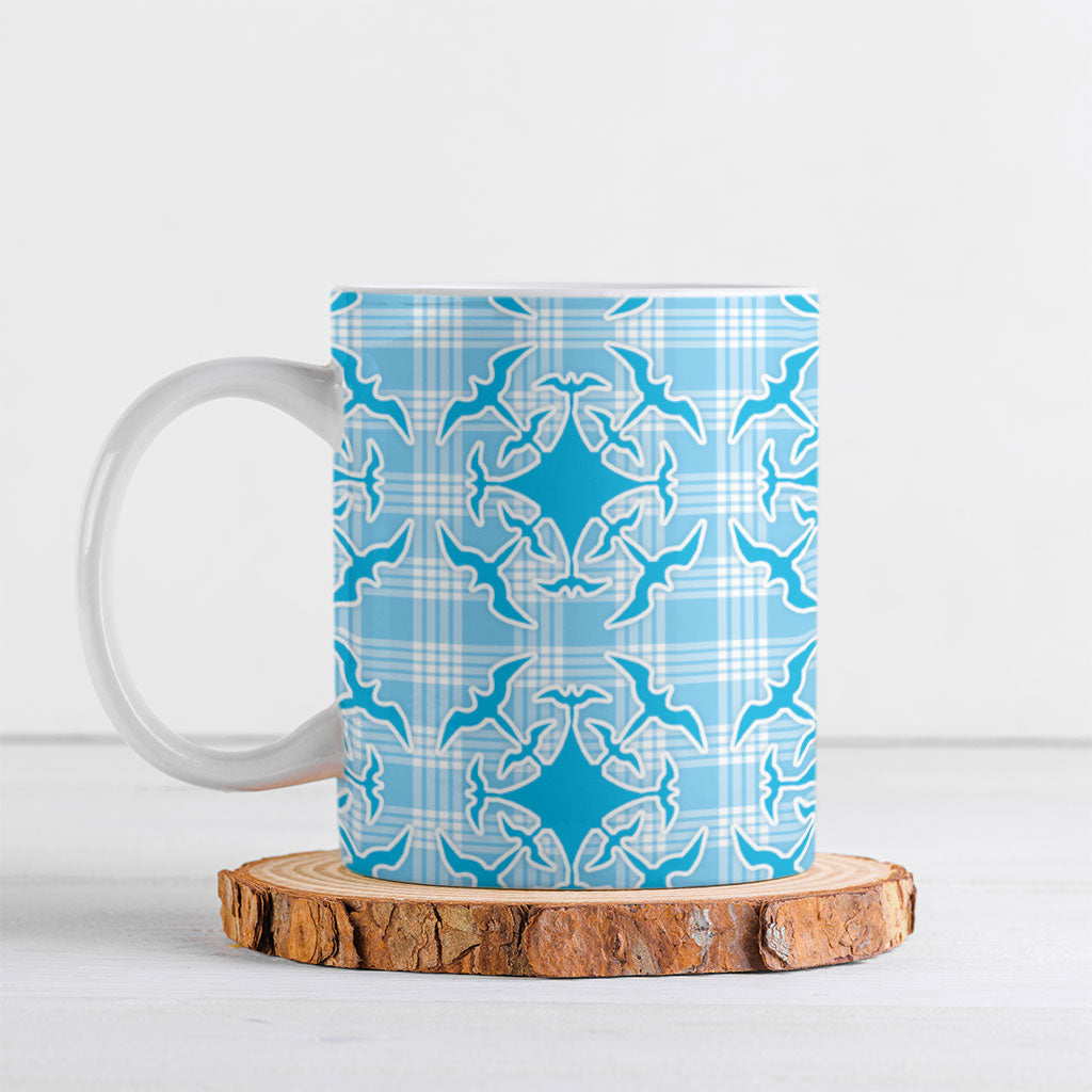 Polu Hawaii Iwa Bird Palaka Motifs Ceramic Mug LT14 Blue - Polynesian Pride