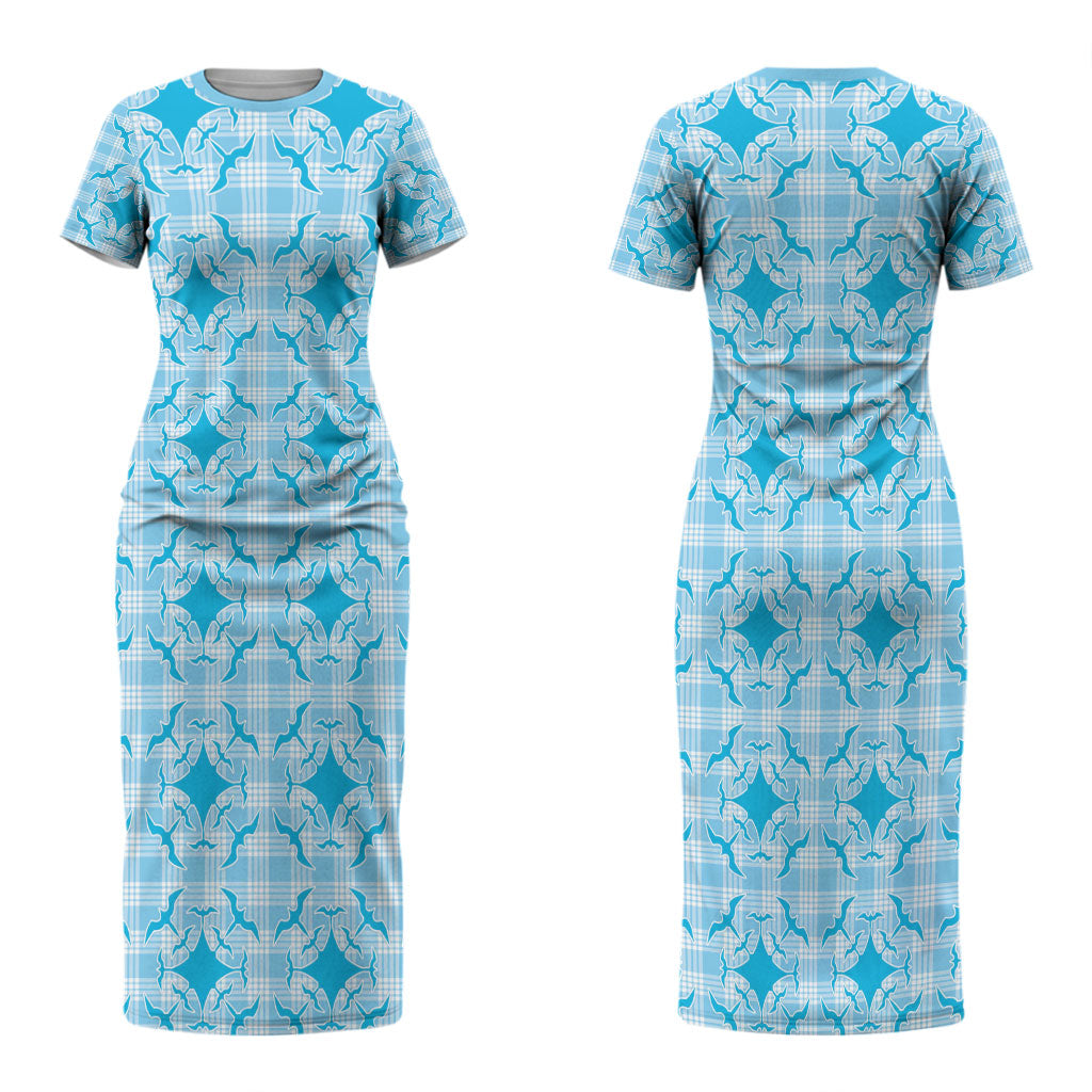 Polu Hawaii Iwa Bird Palaka Motifs Couples Matching Short Sleeve Bodycon Dress and Hawaiian Shirt LT14 - Polynesian Pride