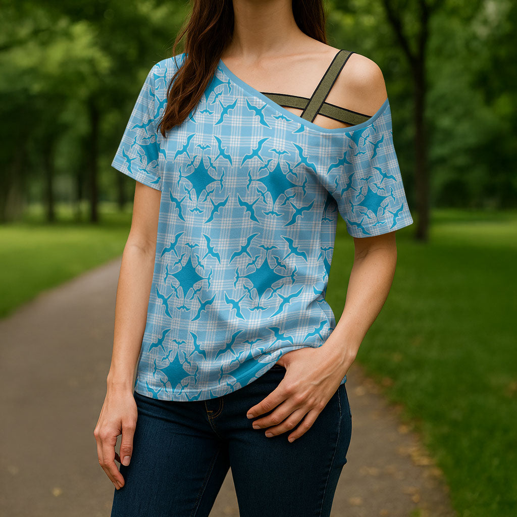 Polu Hawaii Iwa Bird Palaka Motifs Cross Shoulder Shirt LT14 - Polynesian Pride