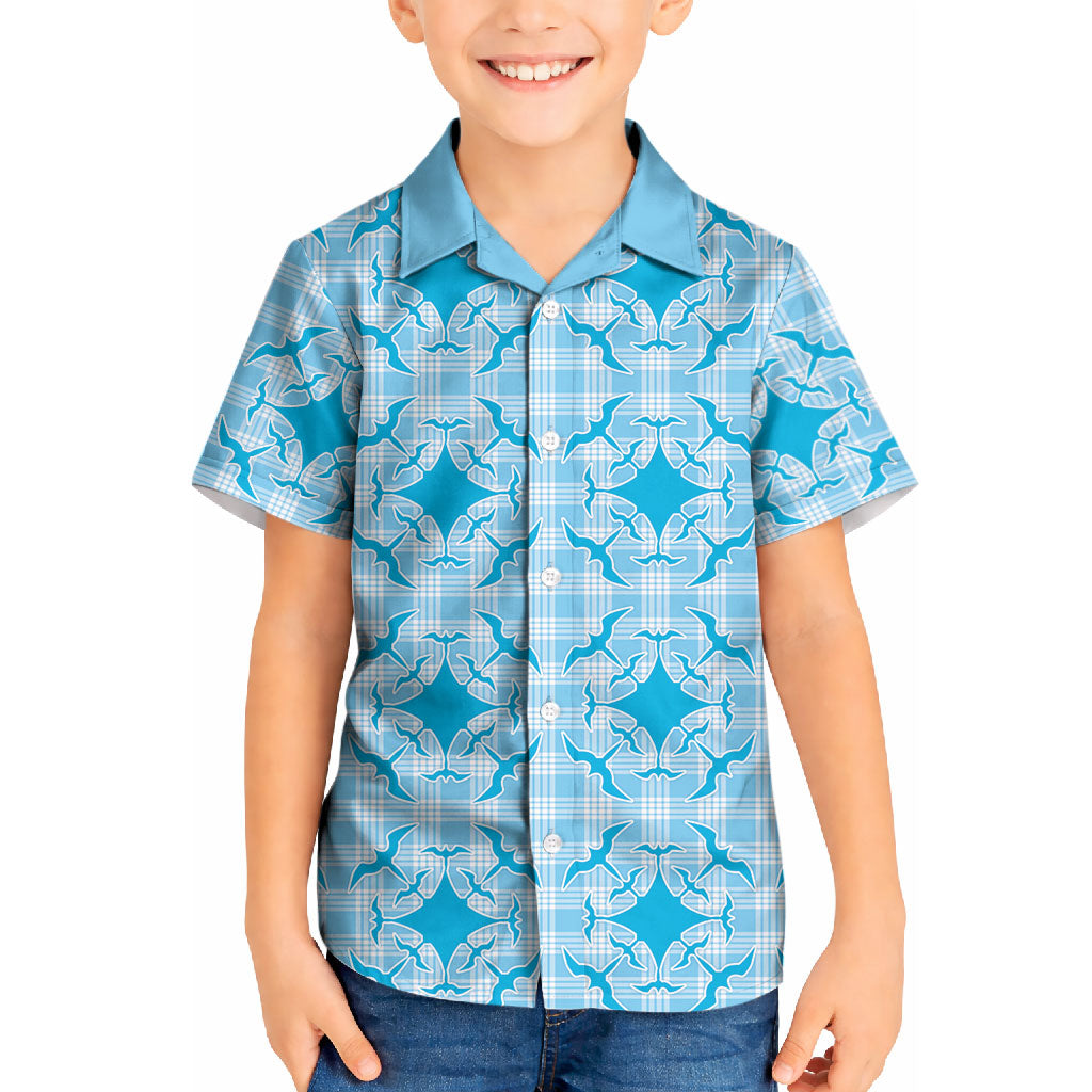 Polu Hawaii Iwa Bird Palaka Motifs Kid Hawaiian Shirt