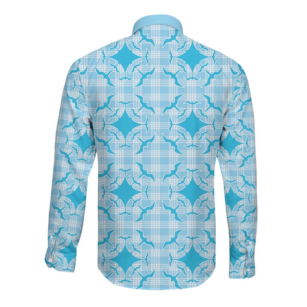 Polu Hawaii Iwa Bird Palaka Motifs Long Sleeve Button Shirt LT14 - Polynesian Pride