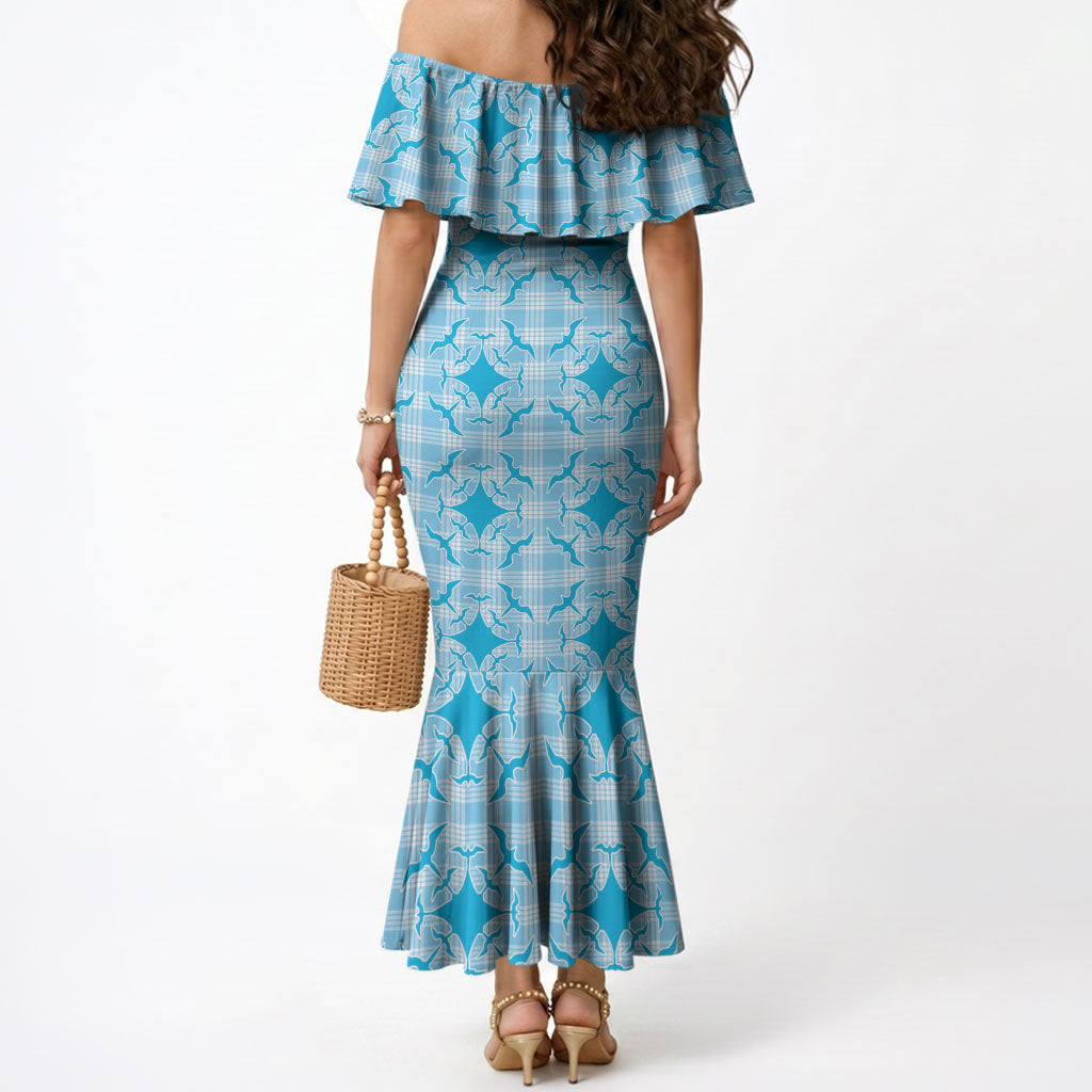 Polu Hawaii Iwa Bird Palaka Motifs Mermaid Dress LT14 - Polynesian Pride