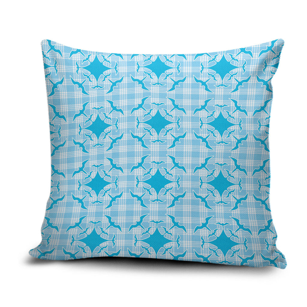 Polu Hawaii Iwa Bird Palaka Motifs Pillow Cover LT14 Blue - Polynesian Pride
