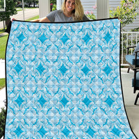 Polu Hawaii Iwa Bird Palaka Motifs Quilt LT14 Blue - Polynesian Pride