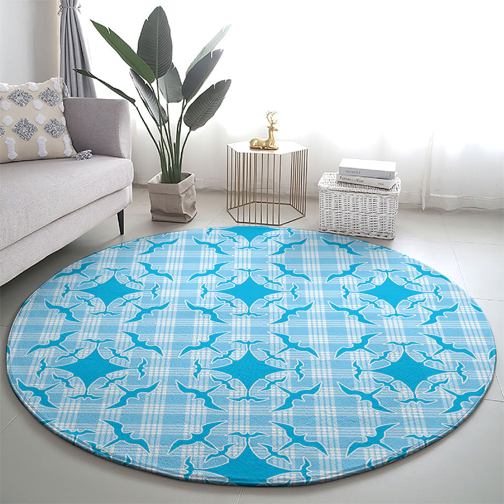 Polu Hawaii Iwa Bird Palaka Motifs Round Carpet LT14 - Polynesian Pride