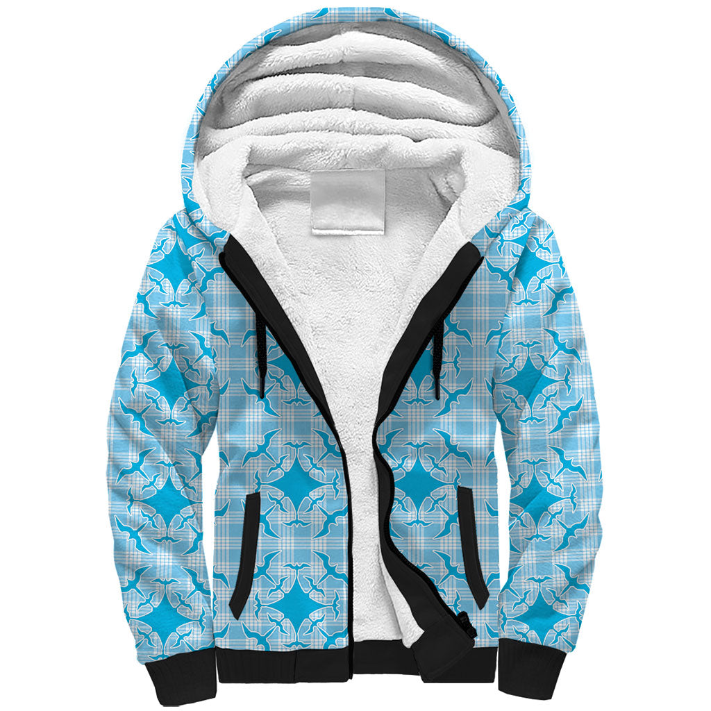 Polu Hawaii Iwa Bird Palaka Motifs Sherpa Hoodie