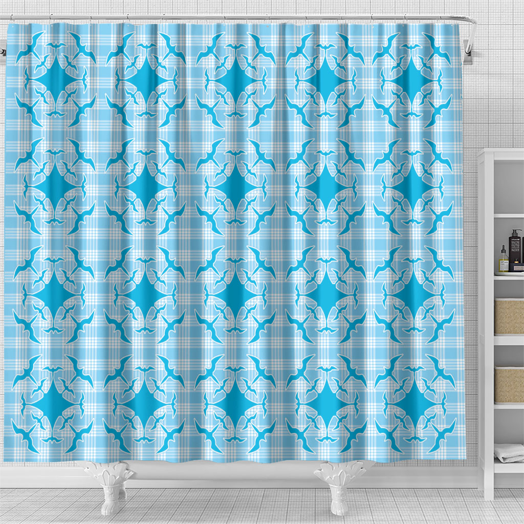 Polu Hawaii Iwa Bird Palaka Motifs Shower Curtain LT14 - Polynesian Pride