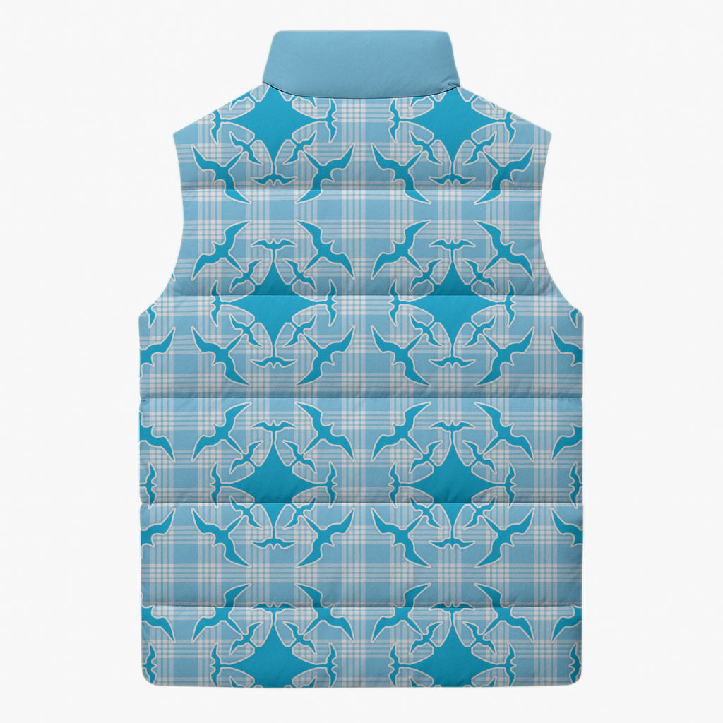 Polu Hawaii Iwa Bird Palaka Motifs Sleeveless Puffer Jacket LT14 - Polynesian Pride