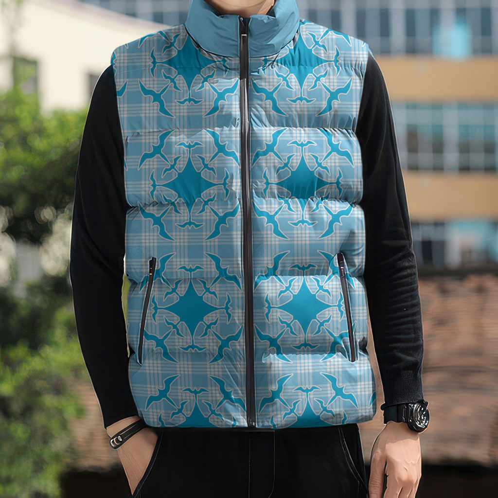 Polu Hawaii Iwa Bird Palaka Motifs Sleeveless Puffer Jacket LT14 - Polynesian Pride
