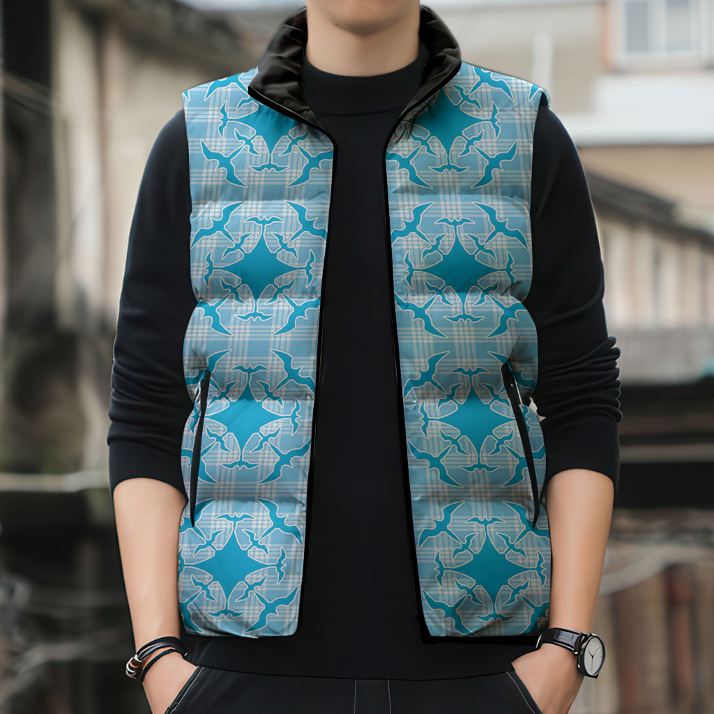 Polu Hawaii Iwa Bird Palaka Motifs Sleeveless Puffer Jacket LT14 - Polynesian Pride