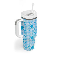 Polu Hawaii Iwa Bird Palaka Motifs Tumbler With Handle LT14 - Polynesian Pride