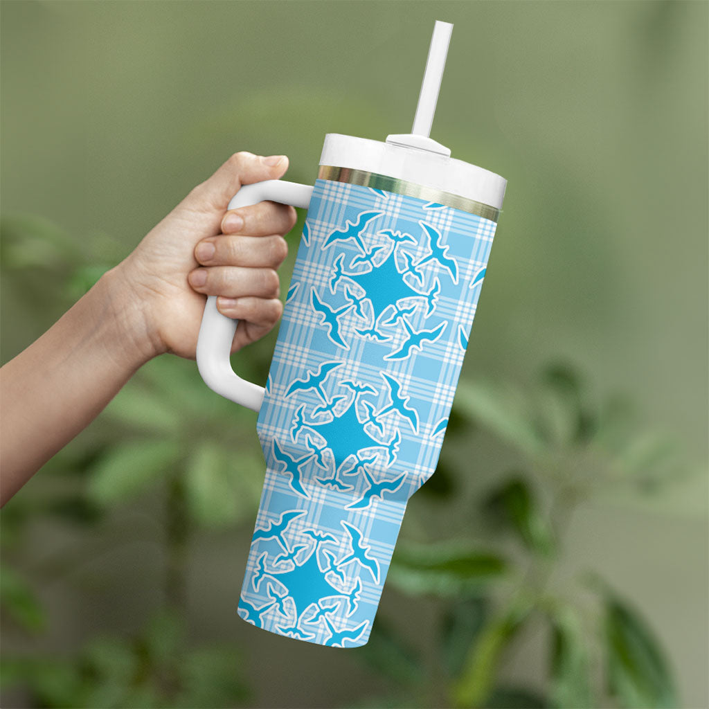 Polu Hawaii Iwa Bird Palaka Motifs Tumbler With Handle LT14 - Polynesian Pride