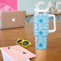 Polu Hawaii Iwa Bird Palaka Motifs Tumbler With Handle LT14 - Polynesian Pride