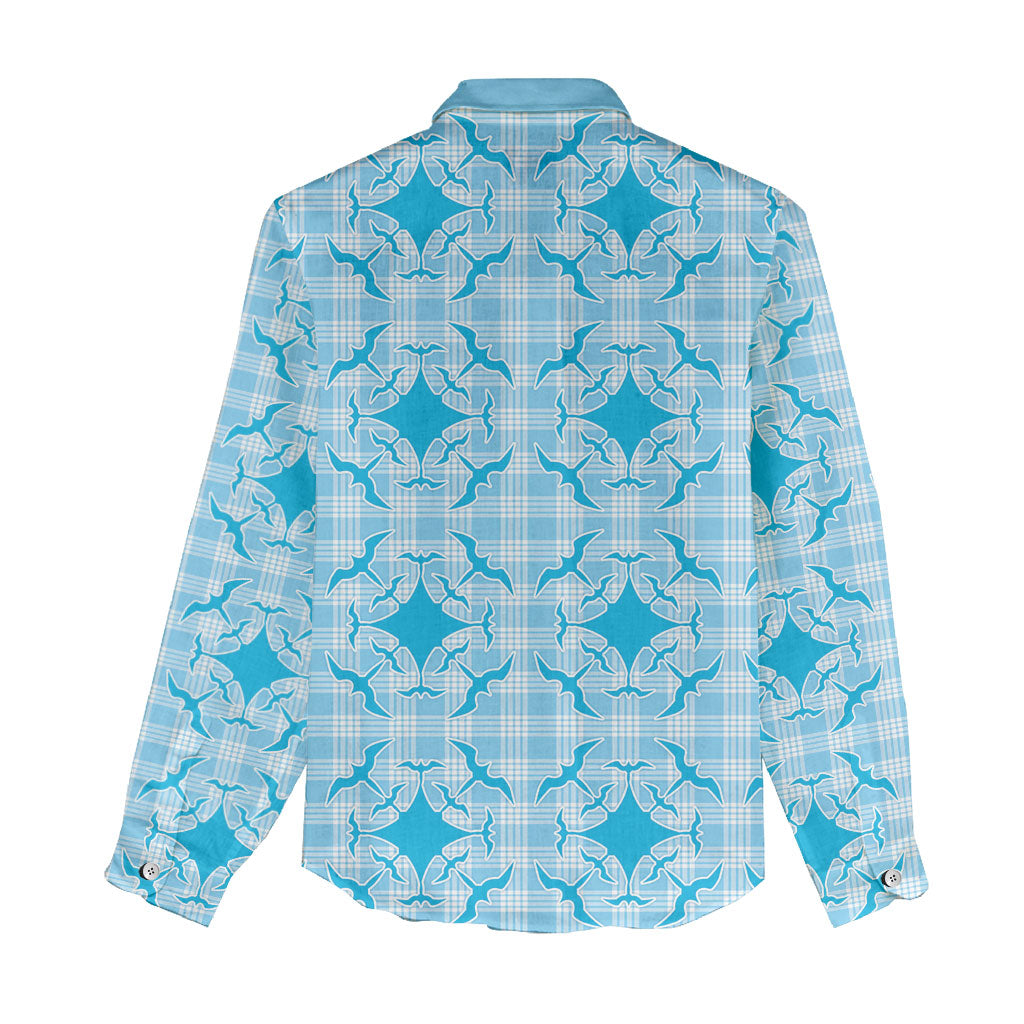Polu Hawaii Iwa Bird Palaka Motifs Women Casual Shirt LT14 - Polynesian Pride