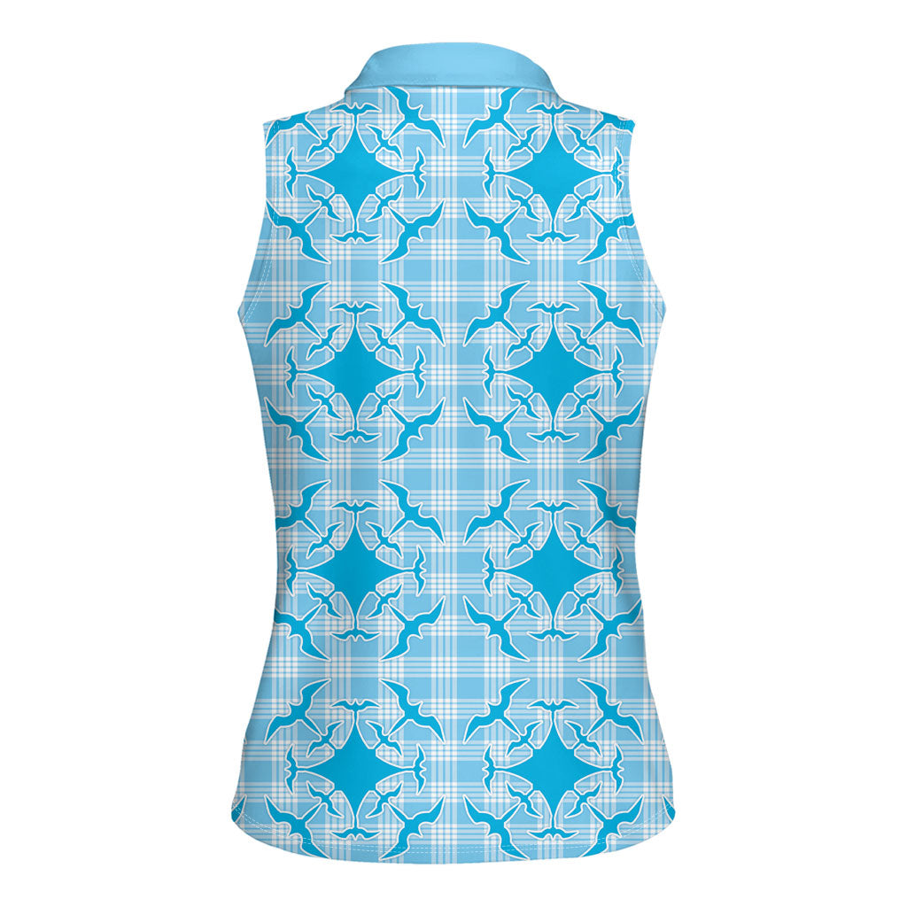 Polu Hawaii Iwa Bird Palaka Motifs Women Sleeveless Polo Shirt LT14 - Polynesian Pride