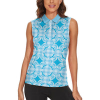 Polu Hawaii Iwa Bird Palaka Motifs Women Sleeveless Polo Shirt LT14 - Polynesian Pride