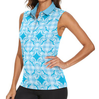 Polu Hawaii Iwa Bird Palaka Motifs Women Sleeveless Polo Shirt LT14 - Polynesian Pride