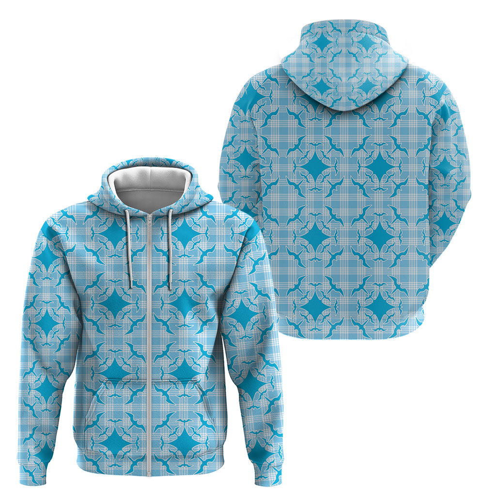 Polu Hawaii Iwa Bird Palaka Motifs Zip Hoodie LT14 - Polynesian Pride
