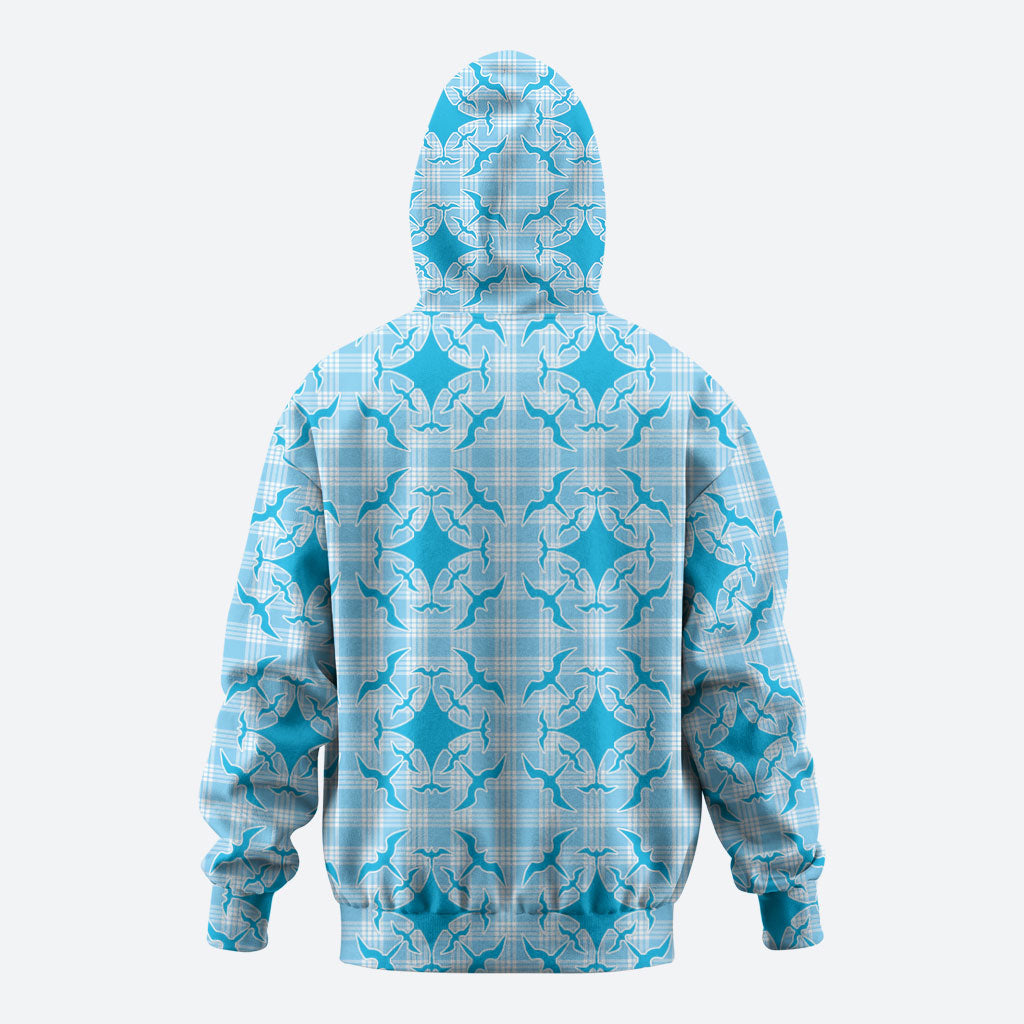 Polu Hawaii Iwa Bird Palaka Motifs Zip Hoodie LT14 - Polynesian Pride
