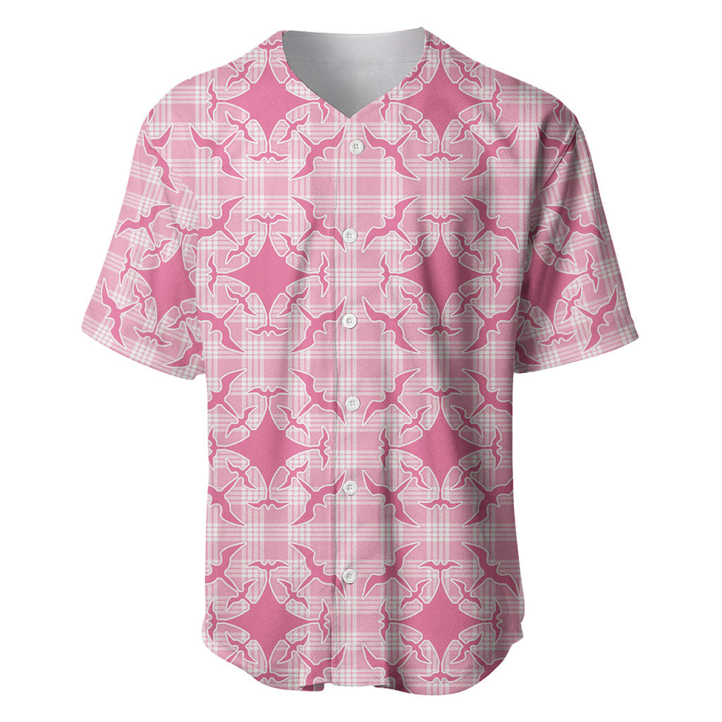 Alaka Hawaii Iwa Bird Palaka Motifs Baseball Jersey LT14 Pink - Polynesian Pride