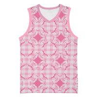 Alaka Hawaii Iwa Bird Palaka Motifs Basketball Jersey LT14 Unisex Pink - Polynesian Pride