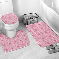 Alaka Hawaii Iwa Bird Palaka Motifs Bathroom Set LT14 Mat Set Only (3 pcs) One Size Pink - Polynesian Pride