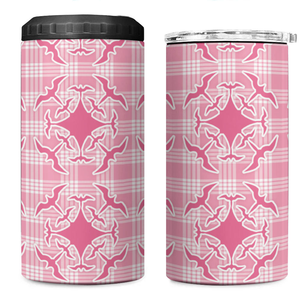 Alaka Hawaii Iwa Bird Palaka Motifs 4 in 1 Can Cooler Tumbler