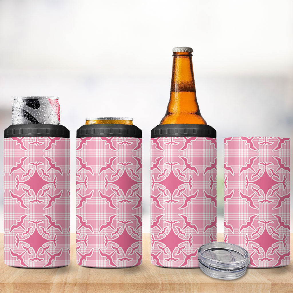 Alaka Hawaii Iwa Bird Palaka Motifs 4 in 1 Can Cooler Tumbler LT14 - Polynesian Pride