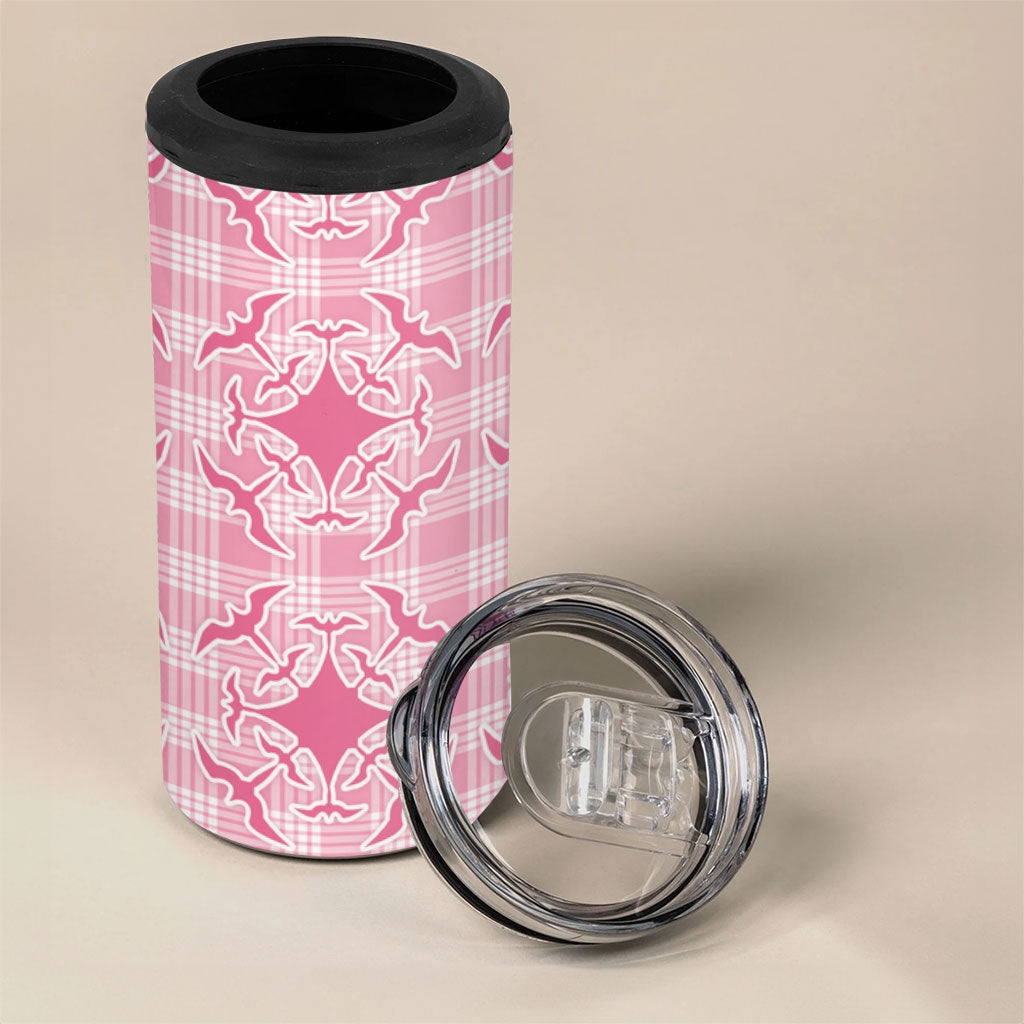 Alaka Hawaii Iwa Bird Palaka Motifs 4 in 1 Can Cooler Tumbler LT14 - Polynesian Pride