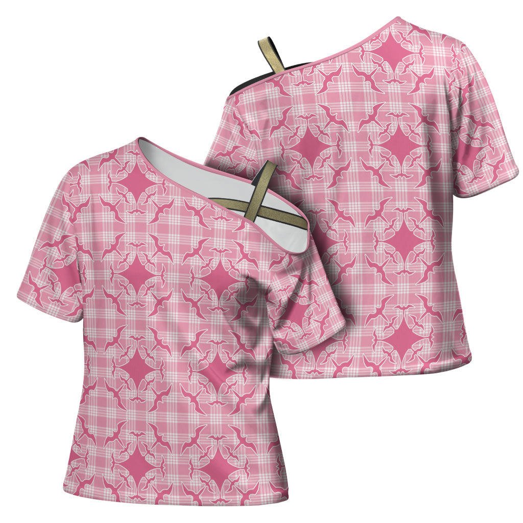 Alaka Hawaii Iwa Bird Palaka Motifs Cross Shoulder Shirt LT14 - Polynesian Pride