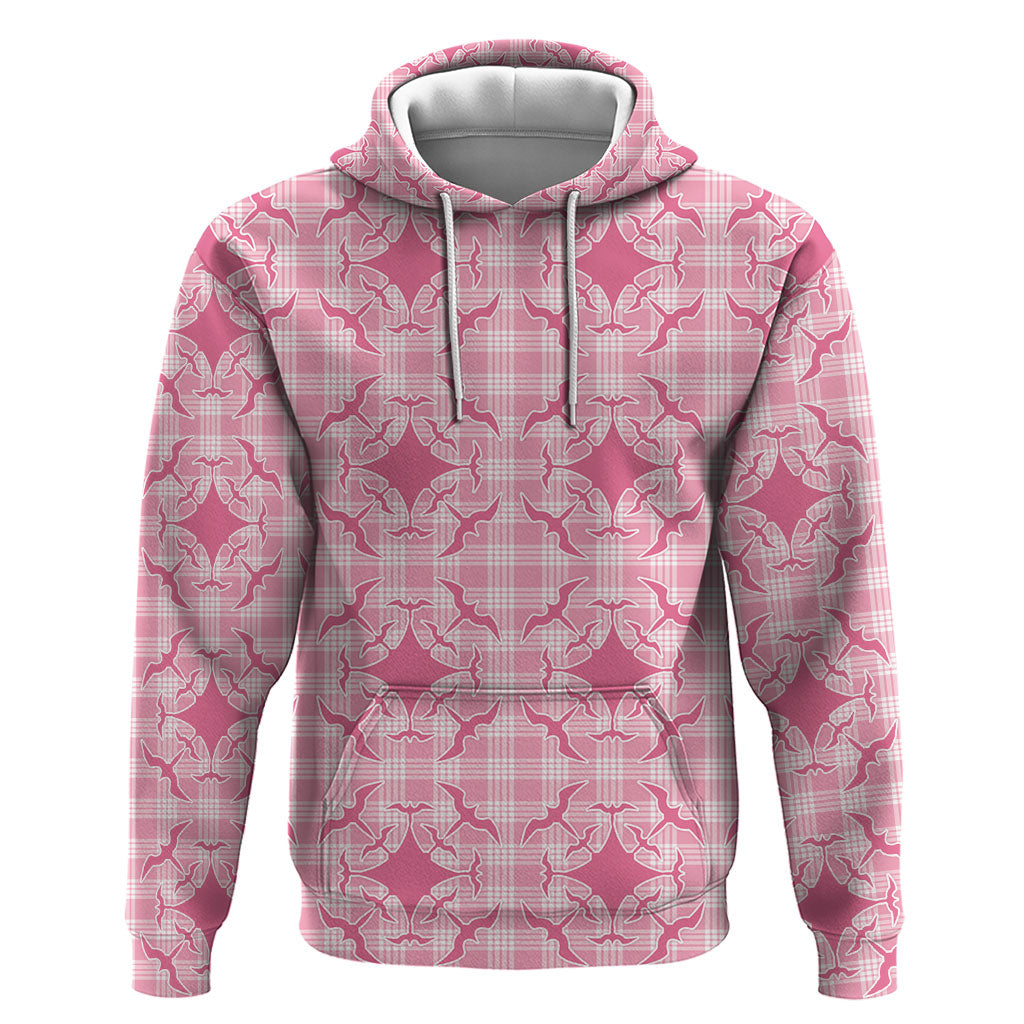Alaka Hawaii Iwa Bird Palaka Motifs Hoodie LT14 Pullover Hoodie Pink - Polynesian Pride