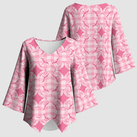 Alaka Hawaii Iwa Bird Palaka Motifs Kimono Sleeve Blouse LT14 - Polynesian Pride