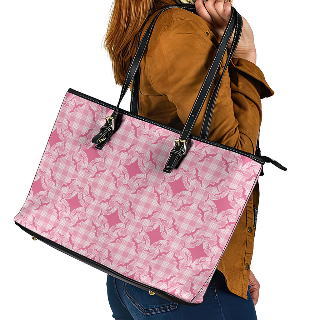 Alaka Hawaii Iwa Bird Palaka Motifs Leather Tote Bag LT14 - Polynesian Pride