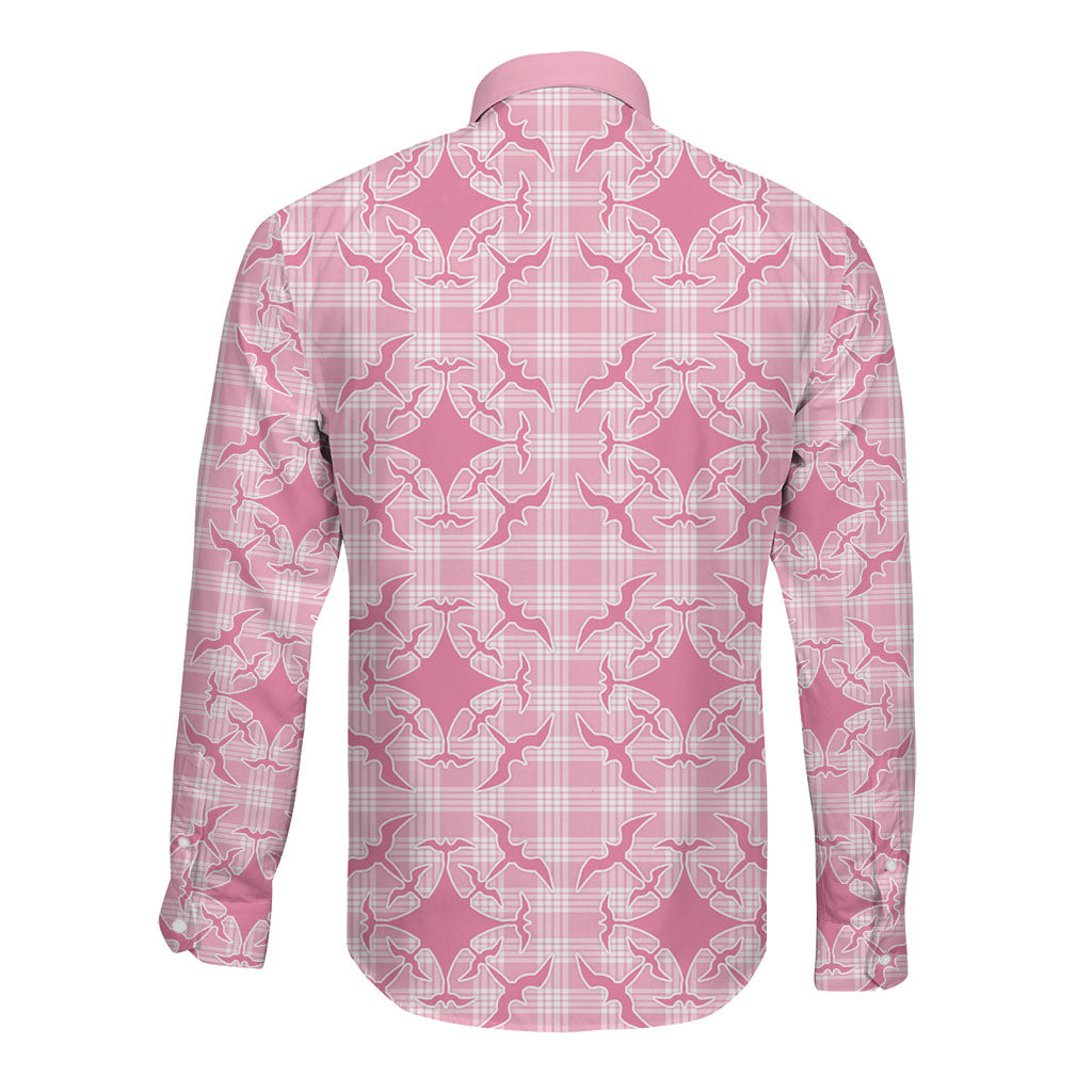 Alaka Hawaii Iwa Bird Palaka Motifs Long Sleeve Button Shirt LT14 - Polynesian Pride