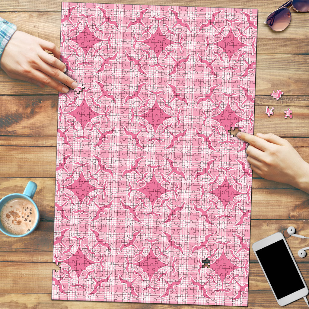 Alaka Hawaii Iwa Bird Palaka Motifs Puzzle LT14 Pink - Polynesian Pride
