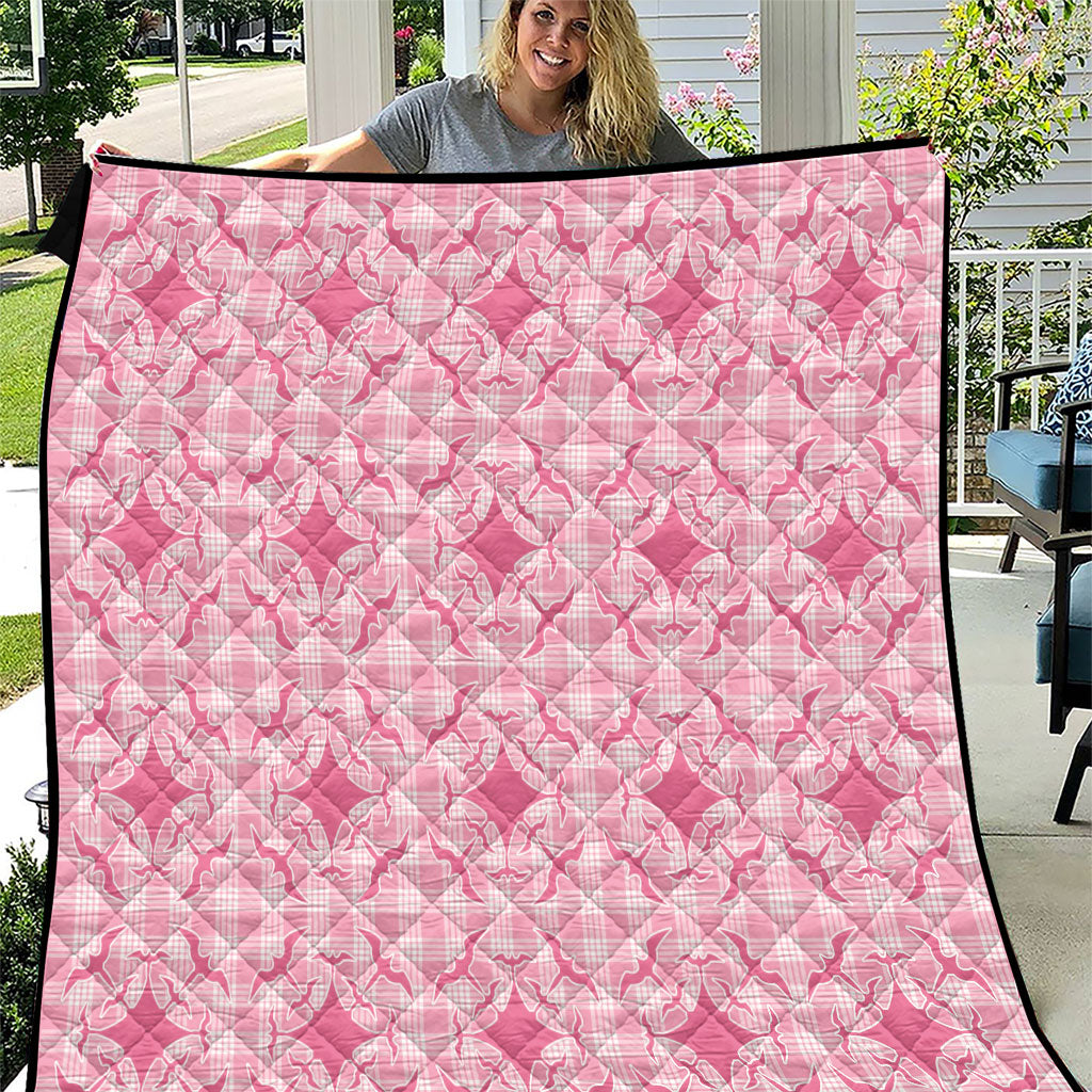 Alaka Hawaii Iwa Bird Palaka Motifs Quilt LT14 Pink - Polynesian Pride