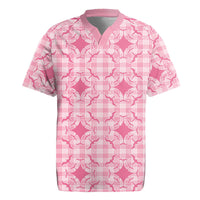 Alaka Hawaii Iwa Bird Palaka Motifs Rugby Jersey LT14 Pink - Polynesian Pride