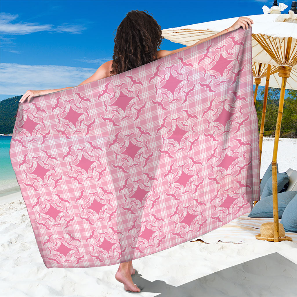 Alaka Hawaii Iwa Bird Palaka Motifs Sarong LT14 One Size 44 x 66 inches Pink - Polynesian Pride
